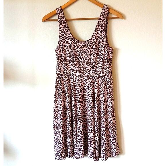 Free People Leopard Print Pink Tank Dress - Picture 2 of 6
